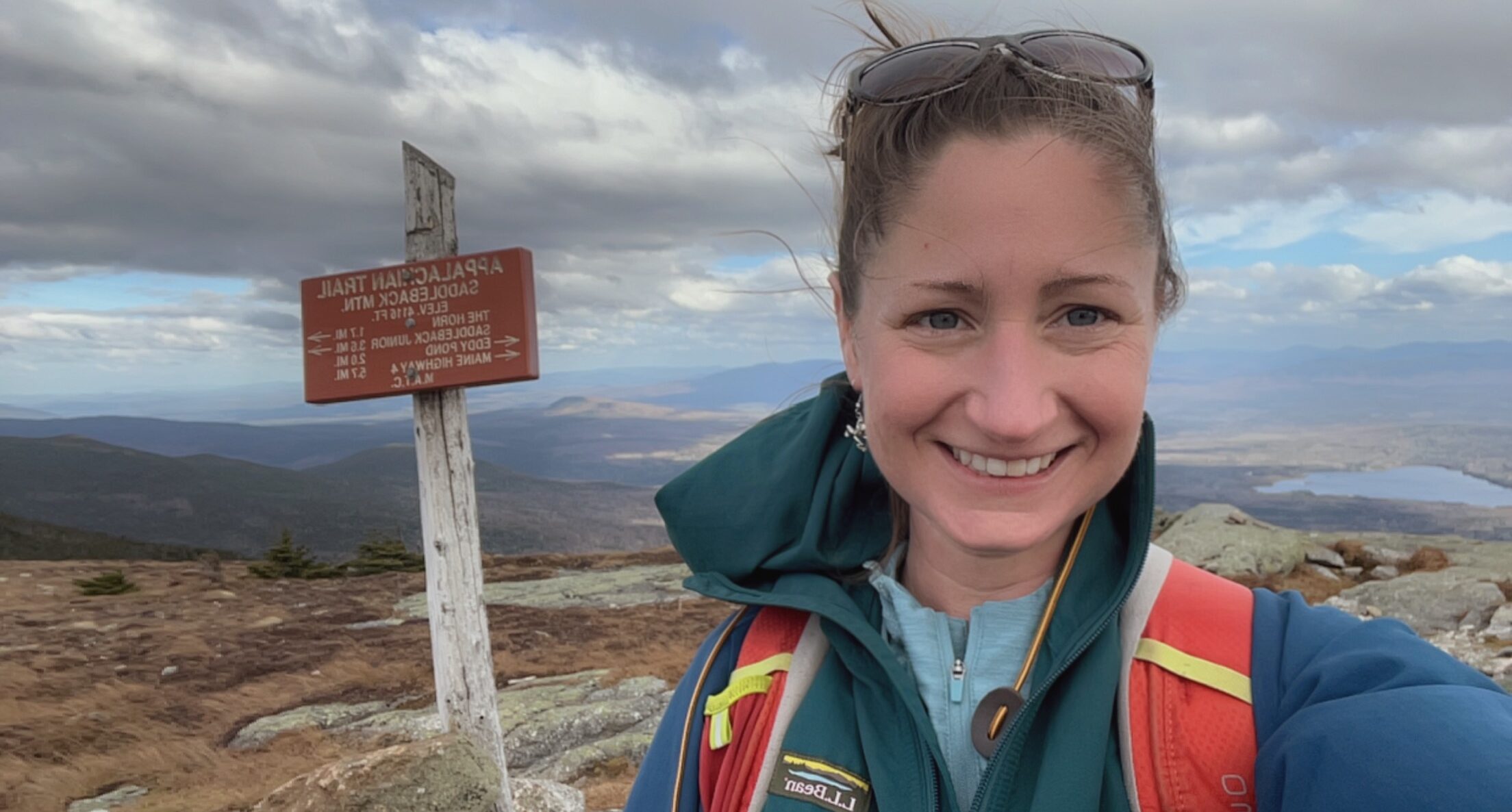 Amanda Laliberte, hiker on Appalachian Trail, Saddleback Mtn